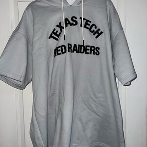 Fanatics - Texas Tech Red Raiders Gray Short Sleeve Hoodie